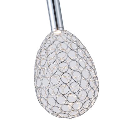 LED Pakabinamas sietynas LED/6,3W/230V 3000K blizgus chromas diametras 14 cm