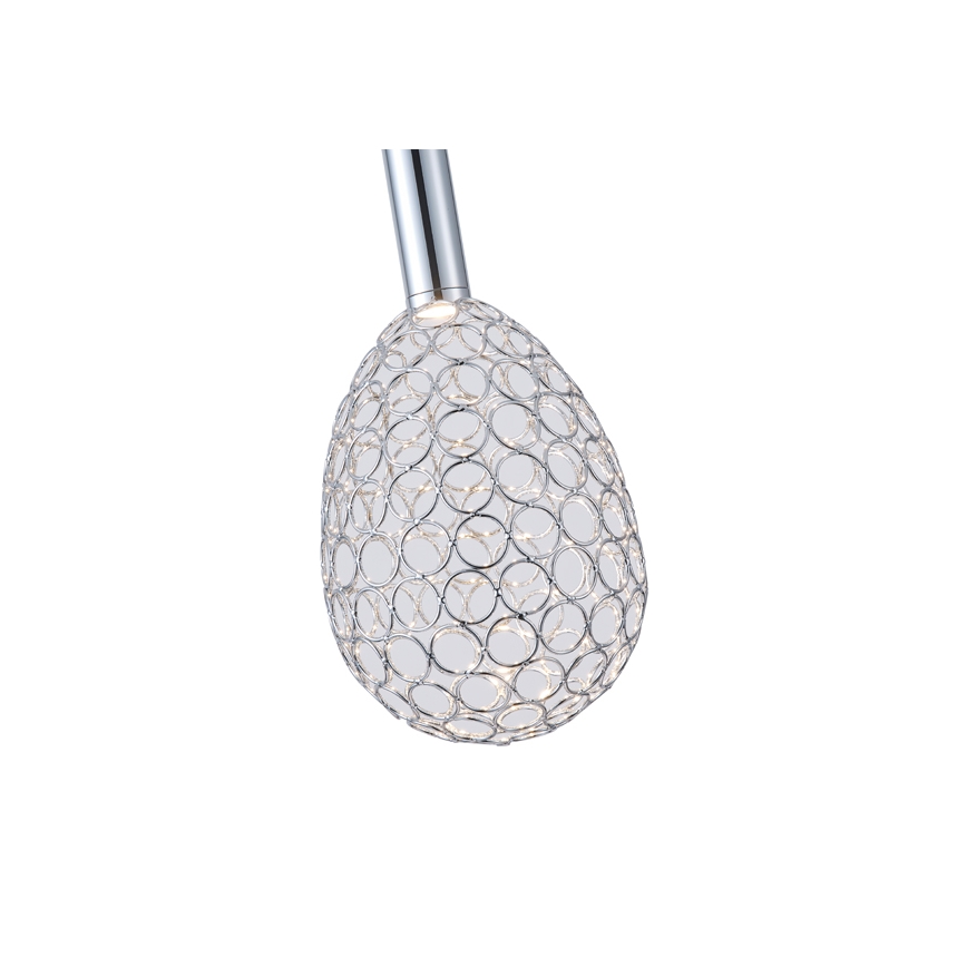 LED Pakabinamas sietynas LED/6,3W/230V 3000K blizgus chromas diametras 14 cm