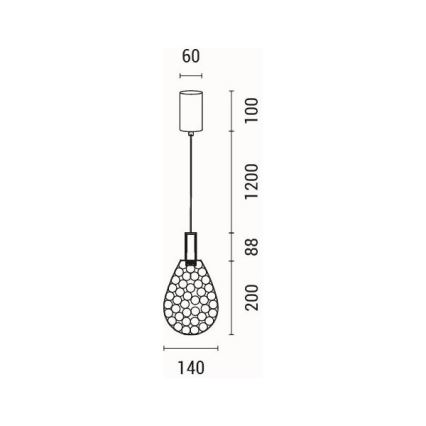 LED Pakabinamas sietynas LED/6,3W/230V 3000K blizgus chromas diametras 14 cm