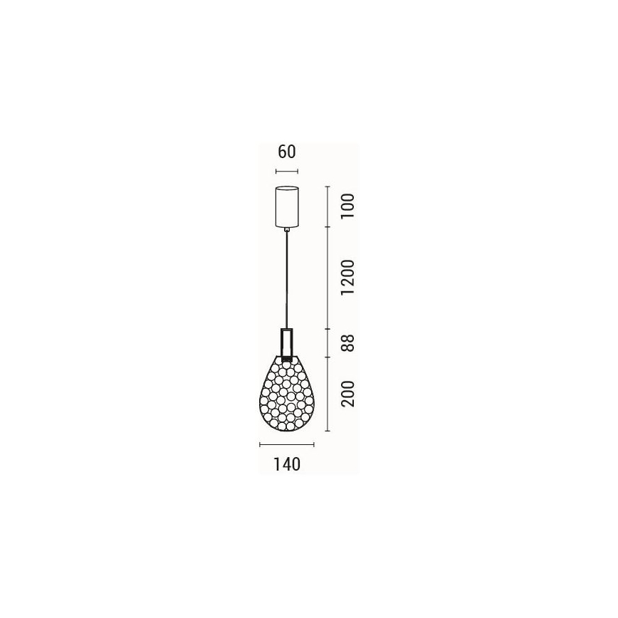 LED Pakabinamas sietynas LED/6,3W/230V 3000K blizgus chromas diametras 14 cm