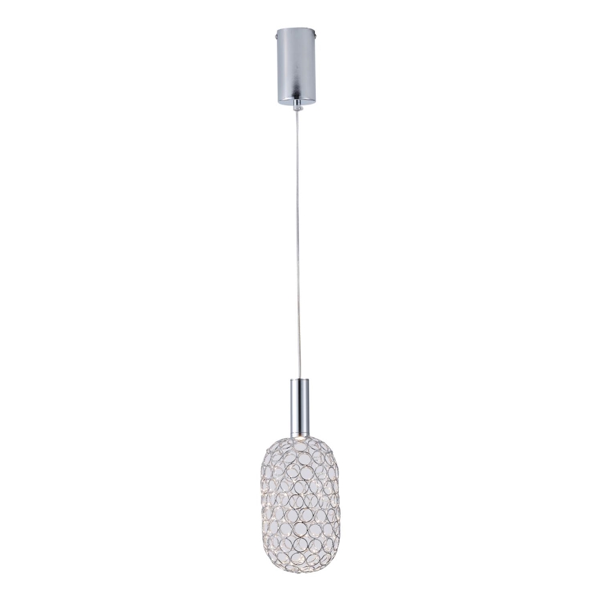 LED Pakabinamas sietynas LED/6,3W/230V 3000K blizgus chromas diametras 20 cm