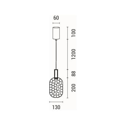 LED Pakabinamas sietynas LED/6,3W/230V 3000K blizgus chromas diametras 20 cm