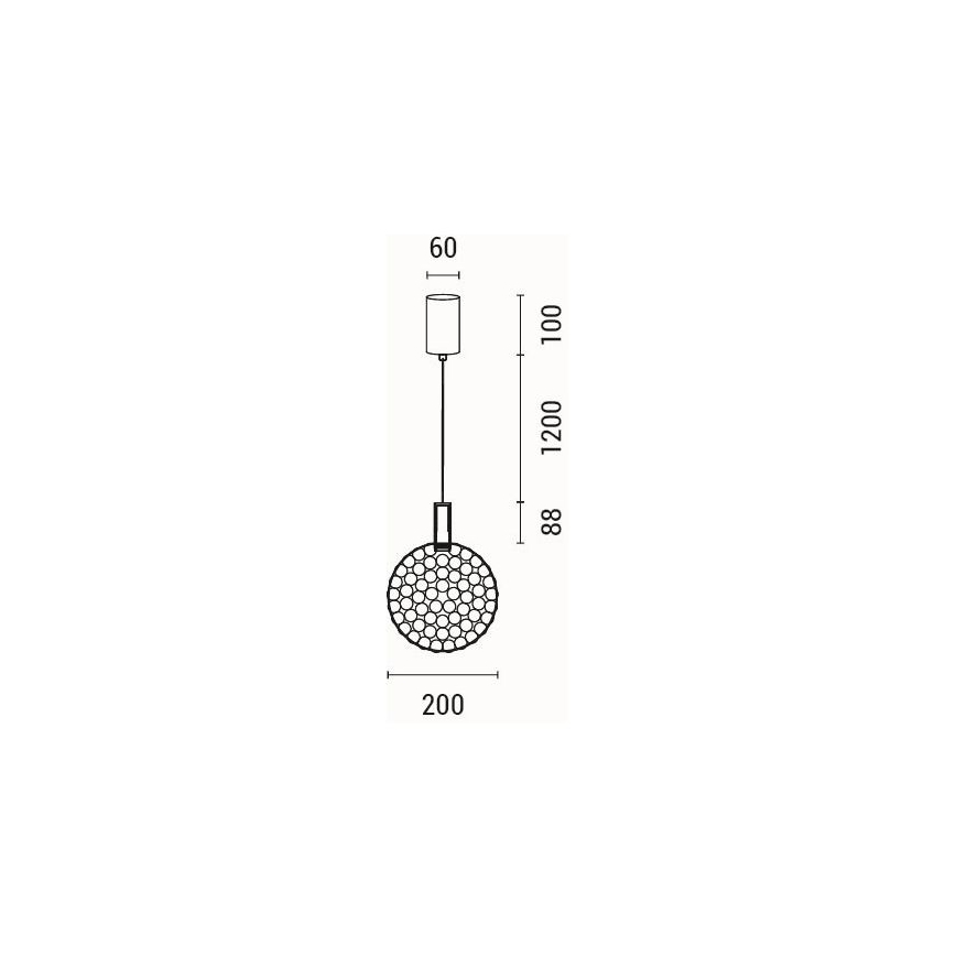 LED Pakabinamas sietynas LED/6,3W/230V 3000K blizgus chromas diametras 20 cm
