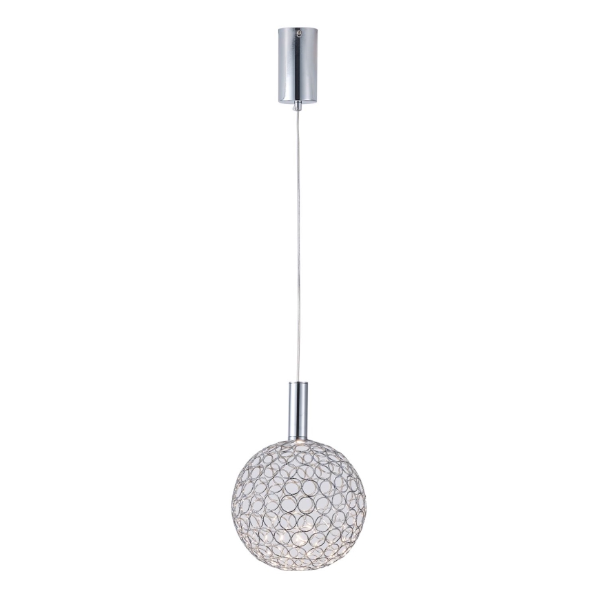 LED Pakabinamas sietynas LED/6,3W/230V 3000K blizgus chromas diametras 25 cm