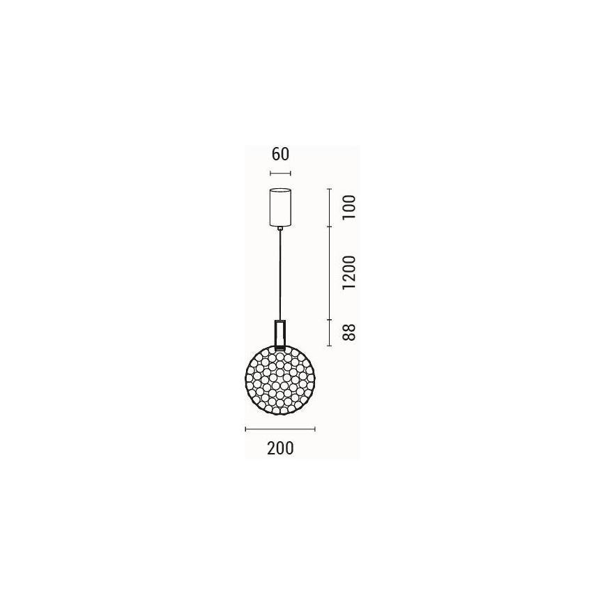 LED Pakabinamas sietynas LED/6,3W/230V 3000K blizgus chromas diametras 25 cm