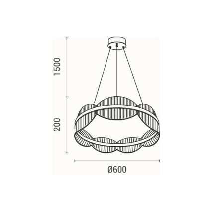 LED Pakabinamas sietynas LED/60W/230V 3000K