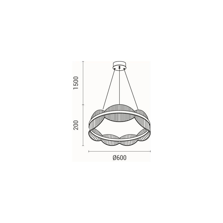 LED Pakabinamas sietynas LED/60W/230V 3000K
