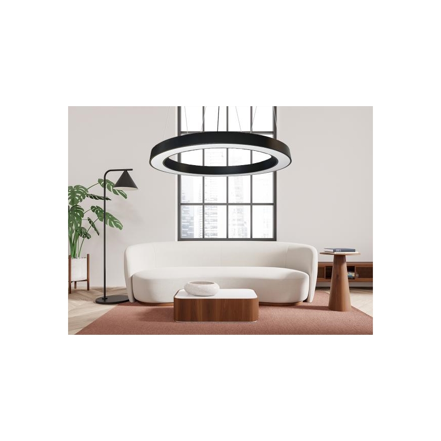 LED Pakabinamas sietynas LED/60W/230V 4000K diametras 120 cm juoda