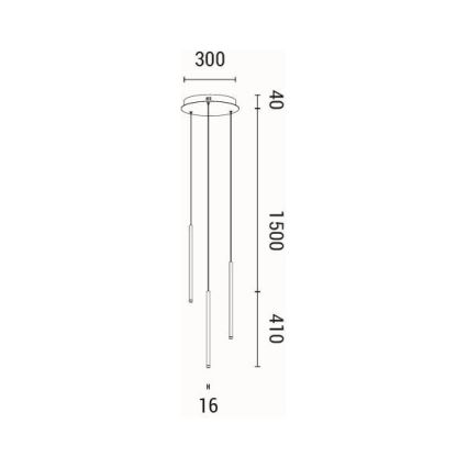 LED Pakabinamas sietynas LED/6W/230V 3000K diametras 30 cm