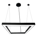 LED Pakabinamas sietynas LED/70W/230V 4000K 100x100 cm juoda