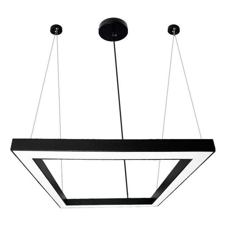 LED Pakabinamas sietynas LED/70W/230V 4000K 100x100 cm juoda