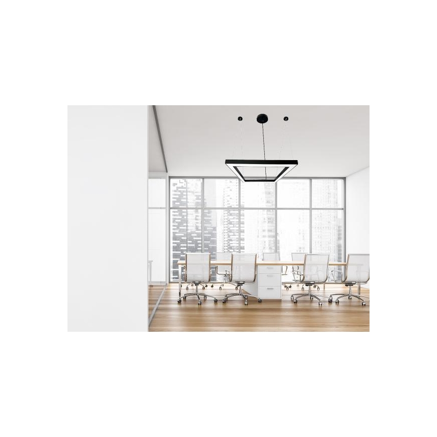 LED Pakabinamas sietynas LED/70W/230V 4000K 100x100 cm juoda