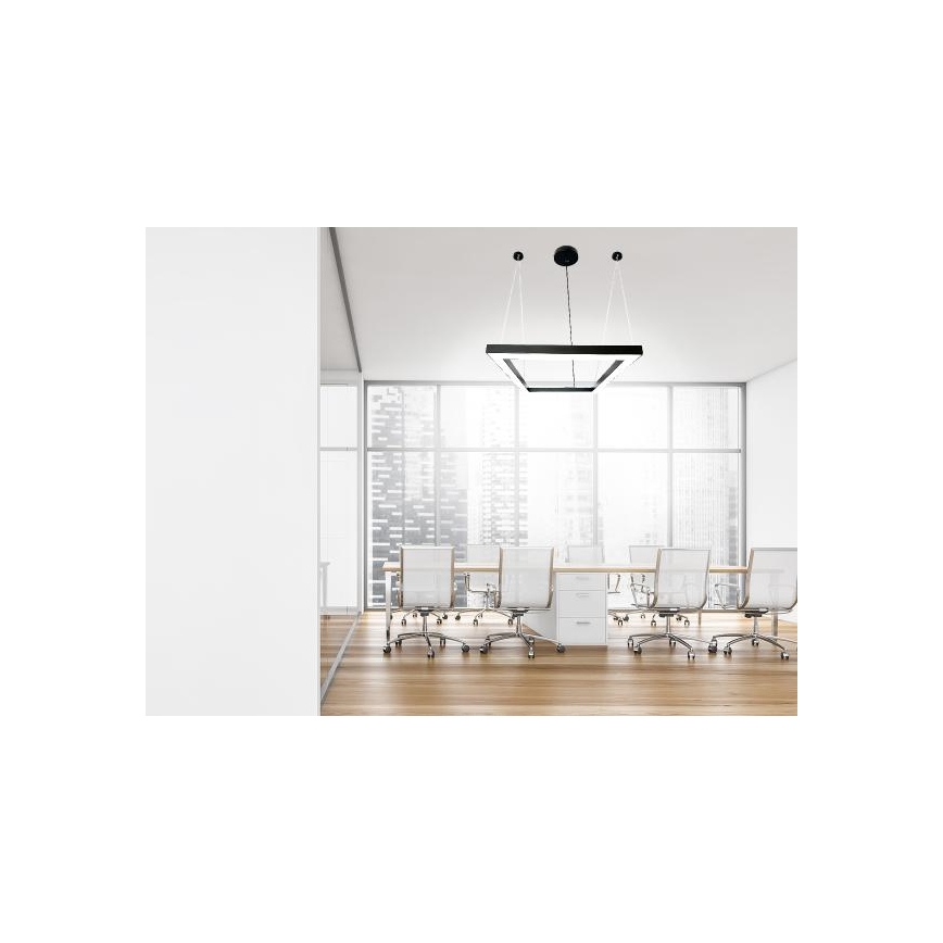 LED Pakabinamas sietynas LED/70W/230V 4000K 100x100 cm juoda