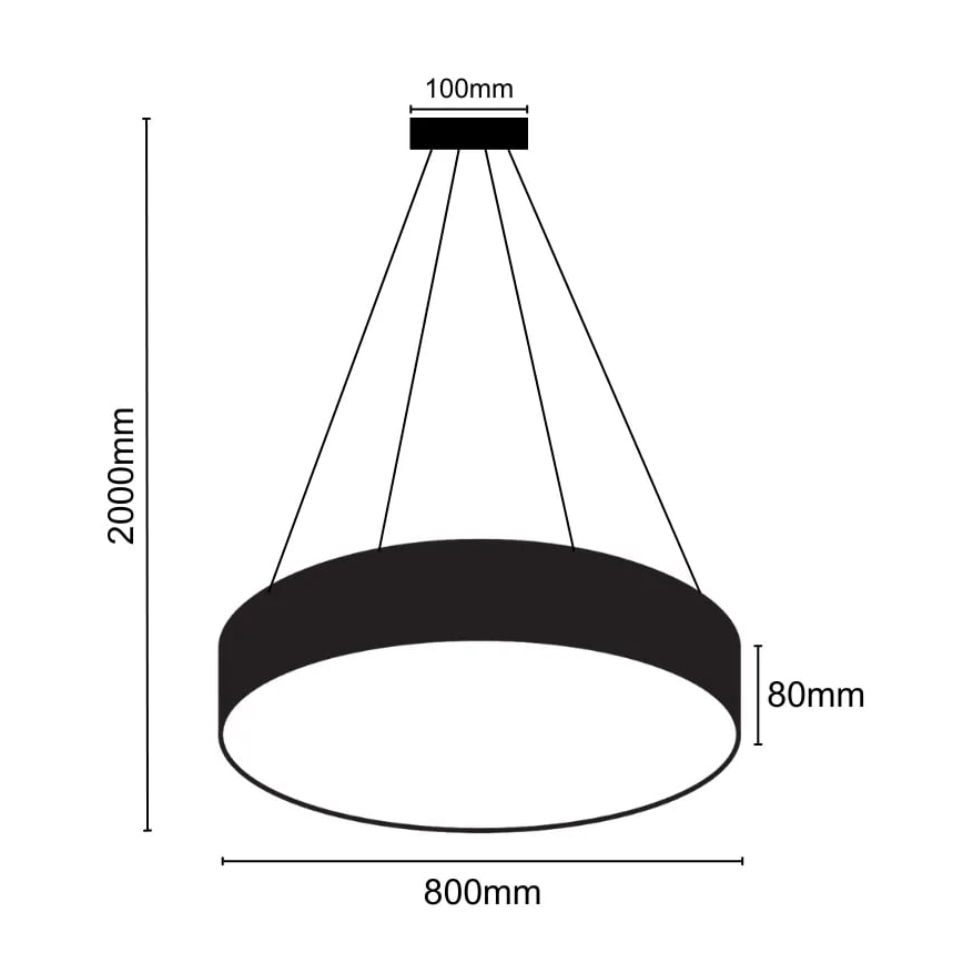 LED Pakabinamas sietynas LED/70W/230V 4000K diametras 80 cm