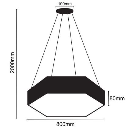 LED Pakabinamas sietynas LED/70W/230V 4000K diametras 80 cm