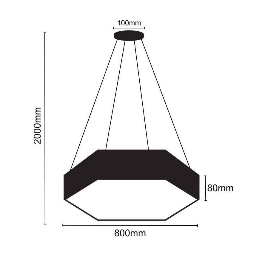 LED Pakabinamas sietynas LED/70W/230V 4000K diametras 80 cm