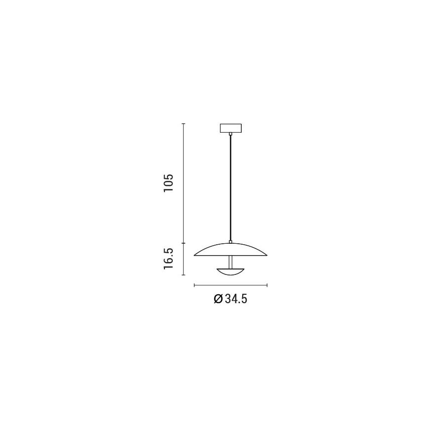 LED Pakabinamas sietynas LED/7W/230V 3000K diametras 34,5 cm