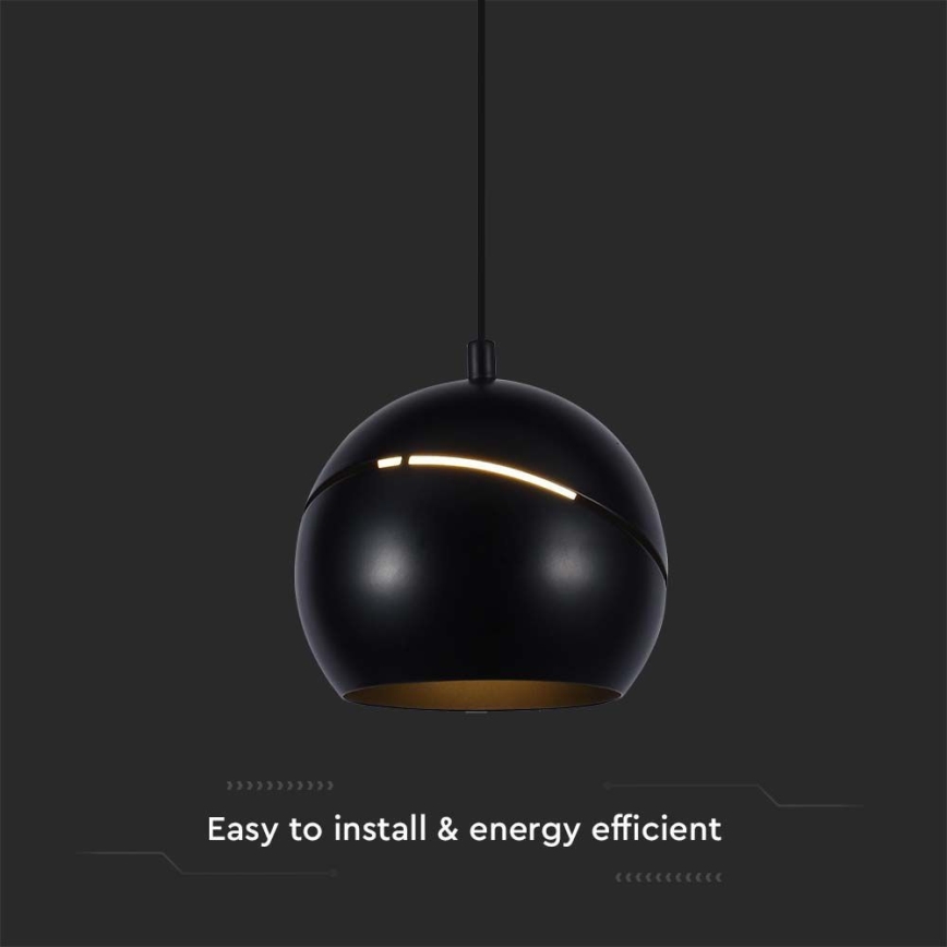 LED Pakabinamas sietynas LED/8,5W/230V 3000K juoda