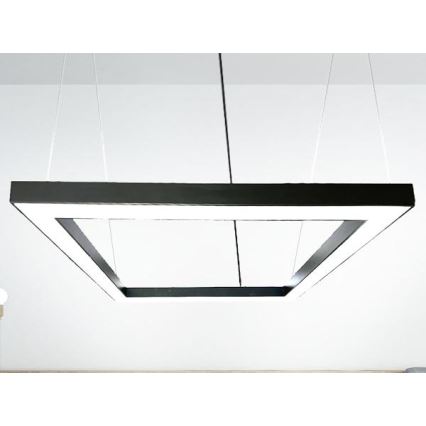 LED Pakabinamas sietynas LED/80W/230V 4000K 120x120 cm juoda