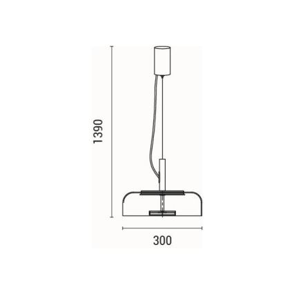 LED Pakabinamas sietynas LED/8W/230V 3000K diametras 30 cm