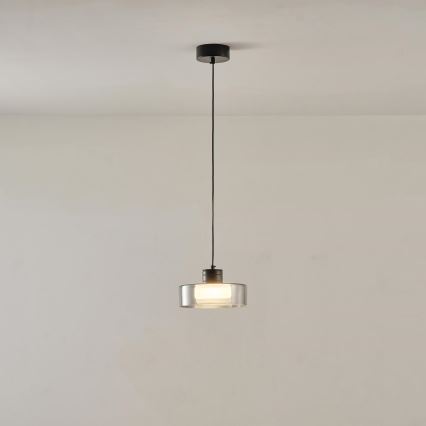 LED Pakabinamas sietynas LED/8W/230V 3000K juoda/dūminis pr. 20 cm