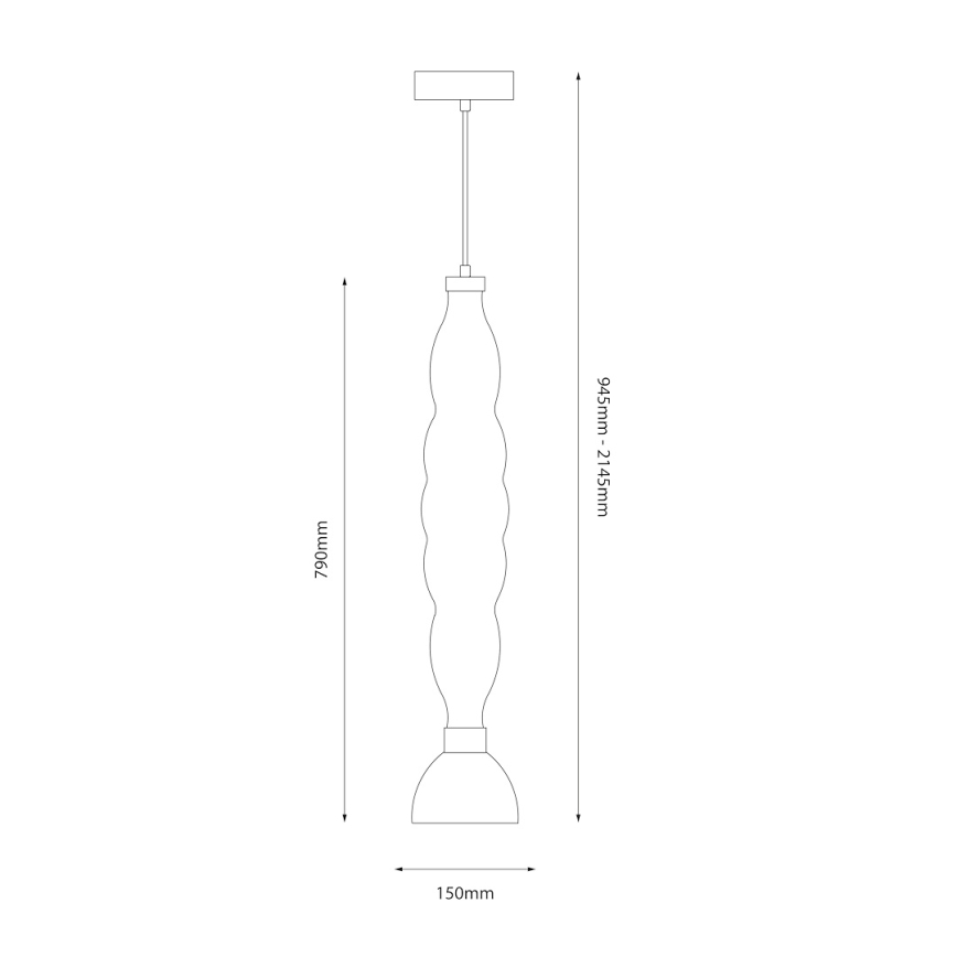 LED Pakabinamas sietynas LUCCO LED/18W/230V diametras 15 cm dūminis
