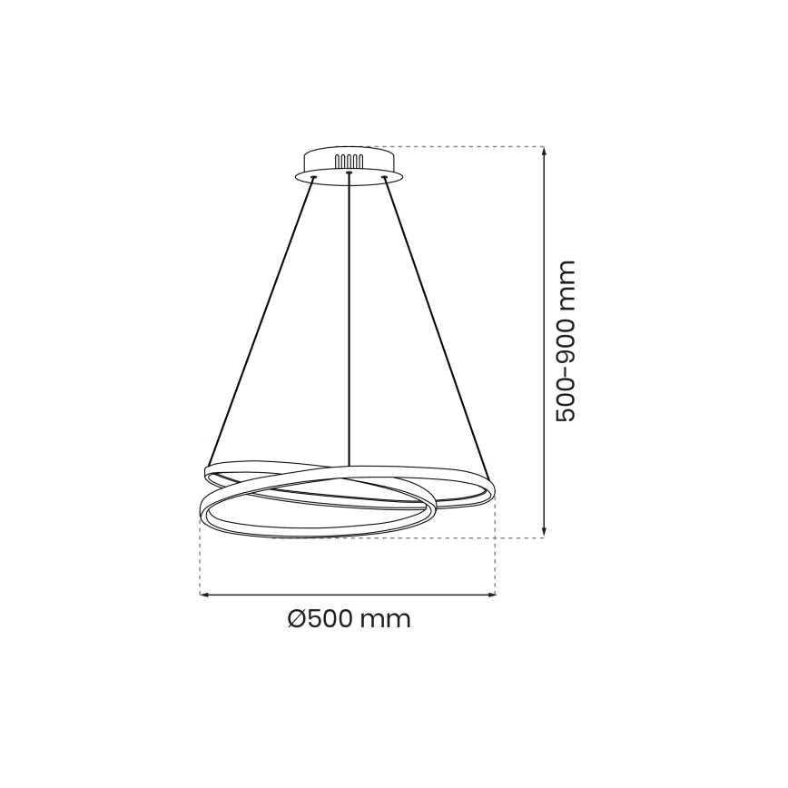 LED Pakabinamas sietynas LUCERO LED/48W/230V blizgus chromas