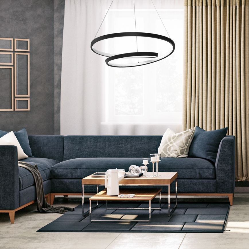 LED Pakabinamas sietynas LUCERO LED/48W/230V juoda