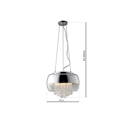 LED Pakabinamas sietynas LUNA 1xE14/40W/230V