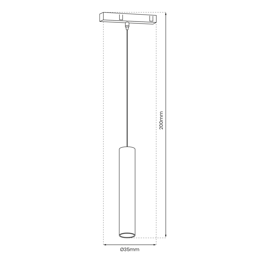 LED Pakabinamas sietynas MAGNETIC TRACK 1xLED/7W/48V