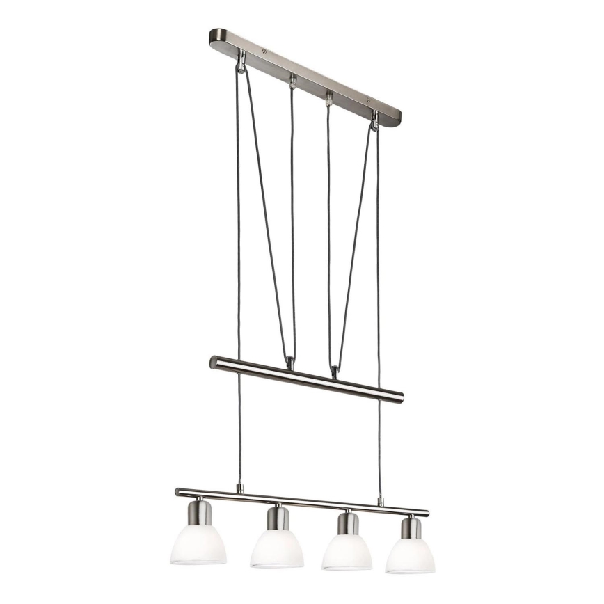 LED Pakabinamas sietynas MATTES 4xE14/4W/230V 3000K blizgus chromas