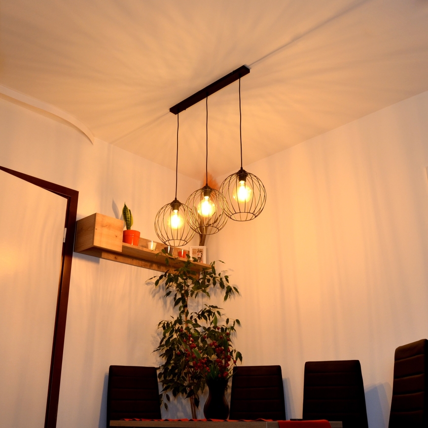 LED Pakabinamas sietynas MERCURE 3xE27/15W/230V