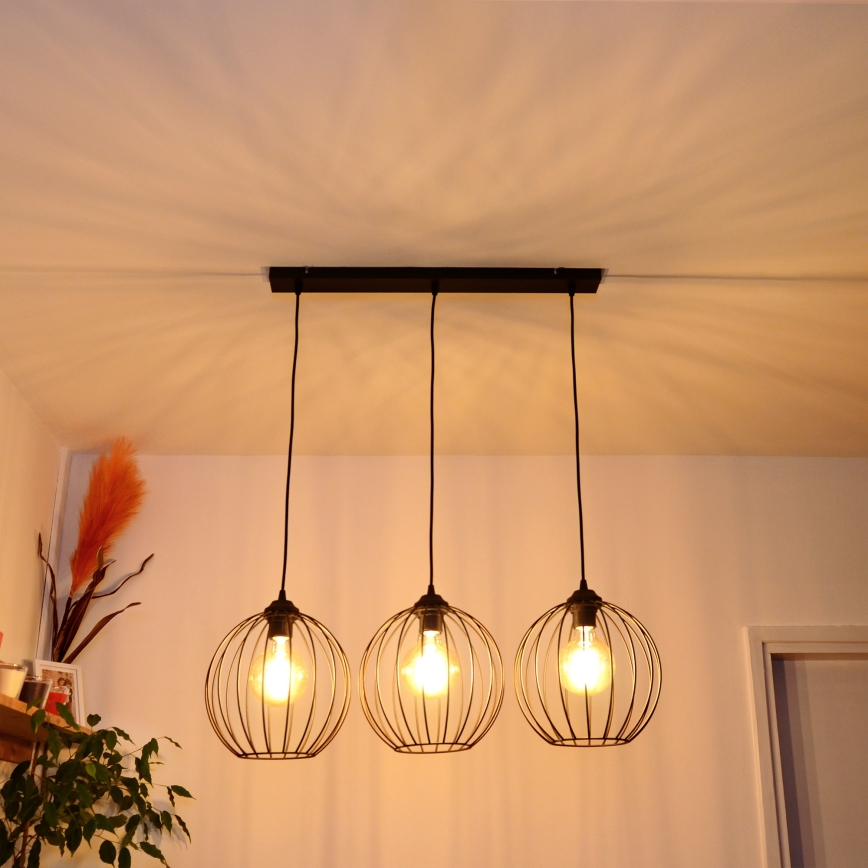 LED Pakabinamas sietynas MERCURE 3xE27/15W/230V