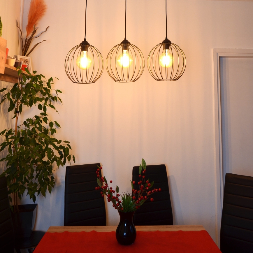 LED Pakabinamas sietynas MERCURE 3xE27/15W/230V