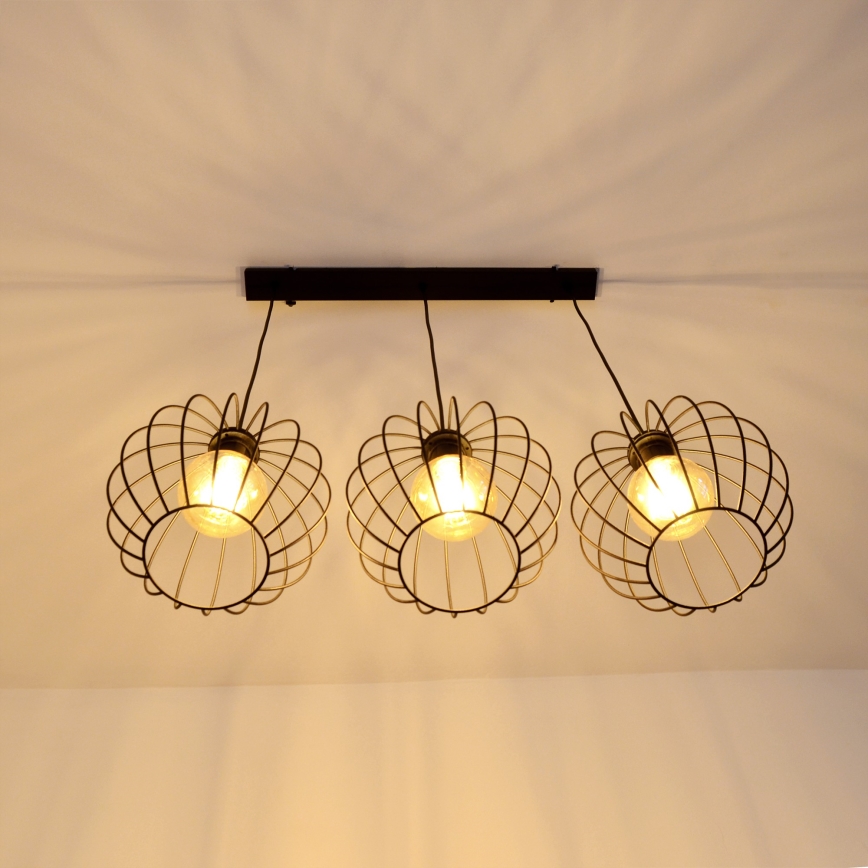 LED Pakabinamas sietynas MERCURE 3xE27/15W/230V