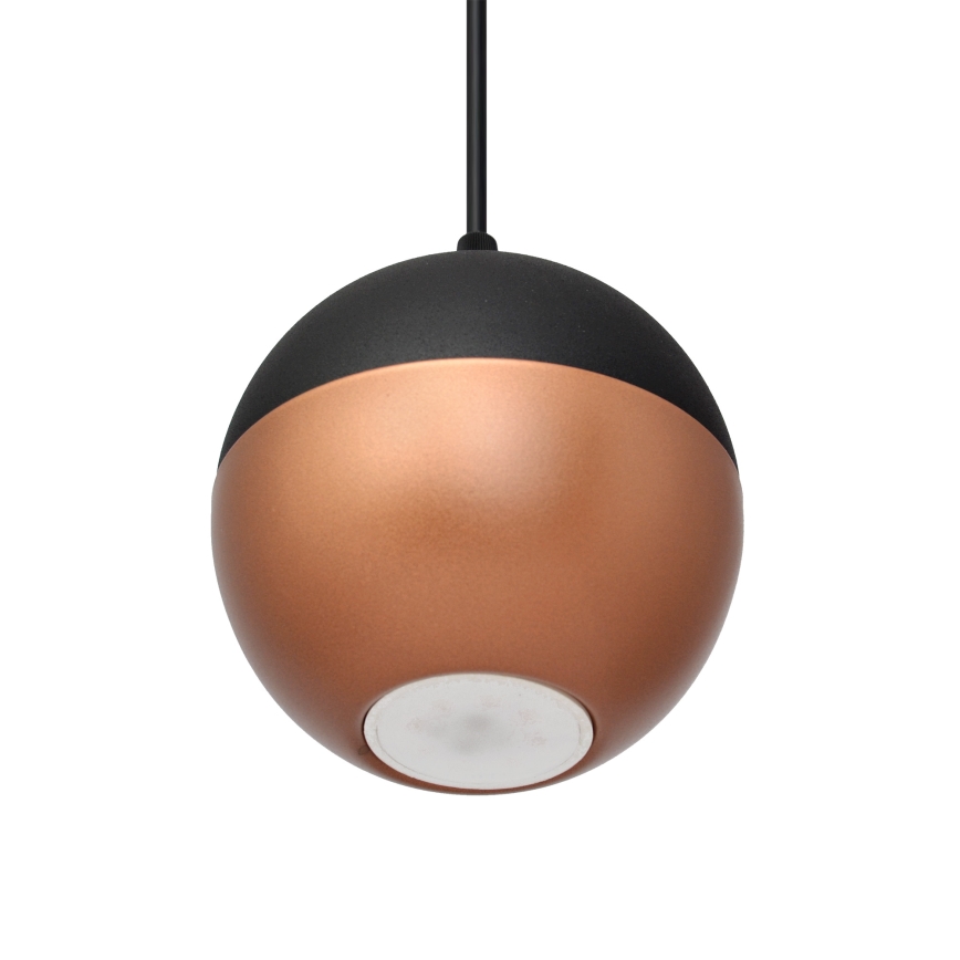 LED Pakabinamas sietynas MIDWAY 3xGU10/4,8W/230V juoda/varis