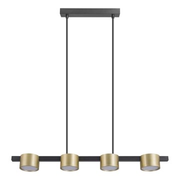 LED Pakabinamas sietynas MIRELLA 4xGX53/6W/230V auksas/juoda