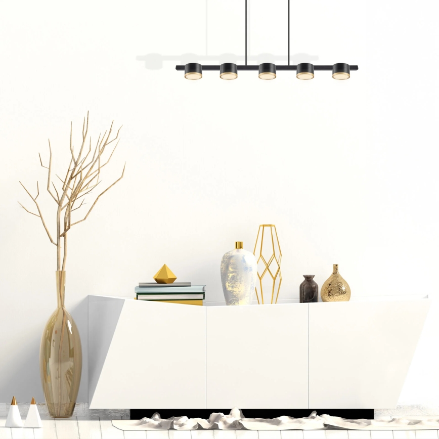 LED Pakabinamas sietynas MIRELLA 5xGX53/6W/230V juoda