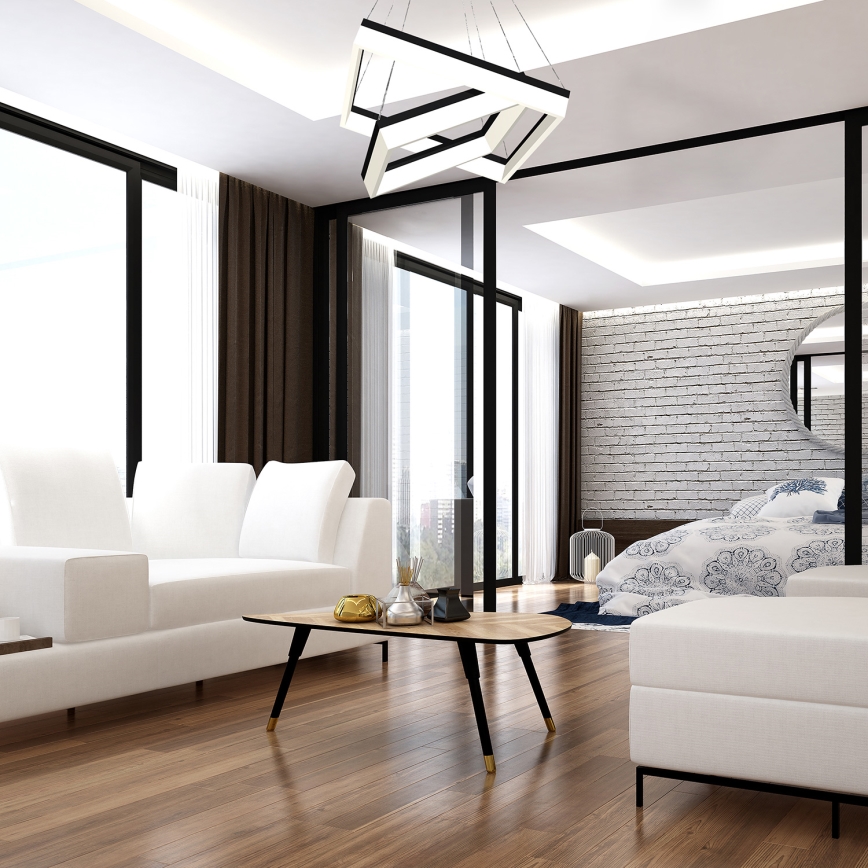 LED Pakabinamas sietynas NERO 2xLED/80W/230V