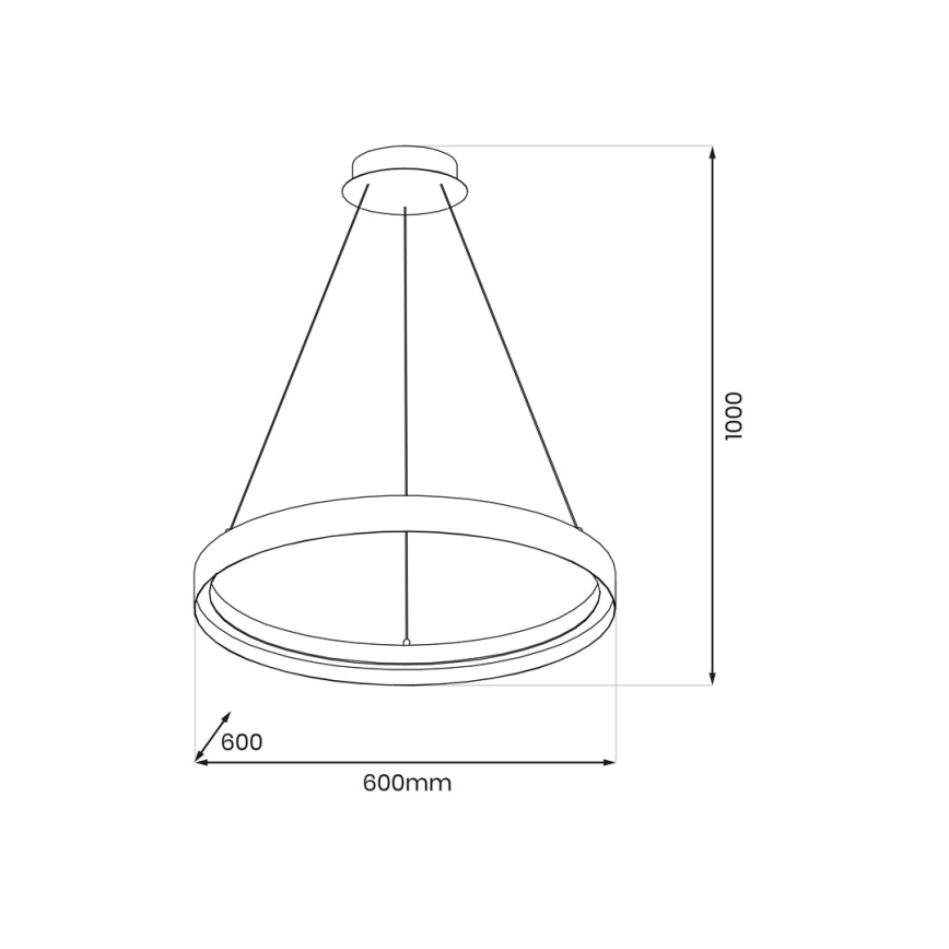 LED Pakabinamas sietynas ORBITA LED/52W/230V balta/juoda