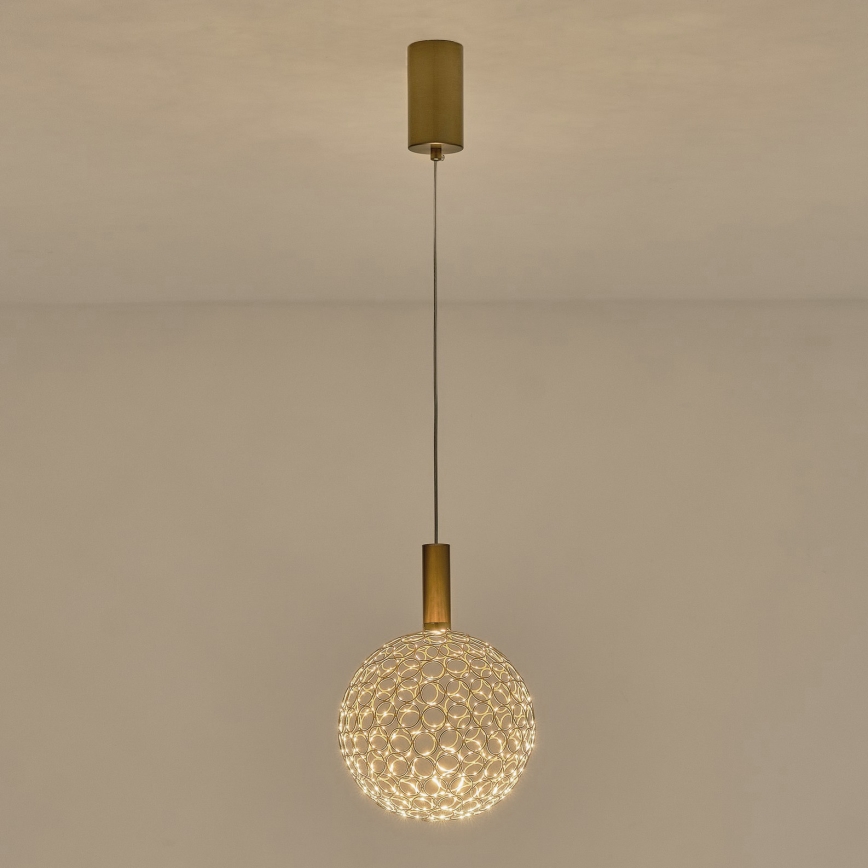LED Pakabinamas sietynas PERFORATO LED/6,3W/230V 3000K auksas diametras 20 cm