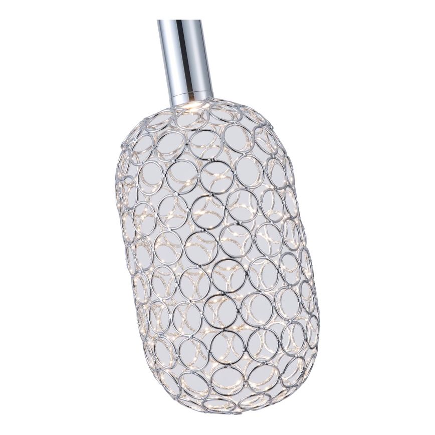 LED Pakabinamas sietynas PERFORATO LED/6,3W/230V 3000K blizgus chromas diametras 13 cm