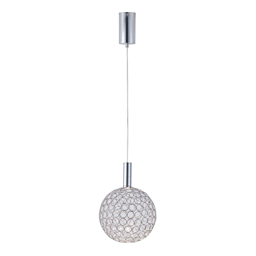 LED Pakabinamas sietynas PERFORATO LED/6,3W/230V 3000K blizgus chromas diametras 20 cm
