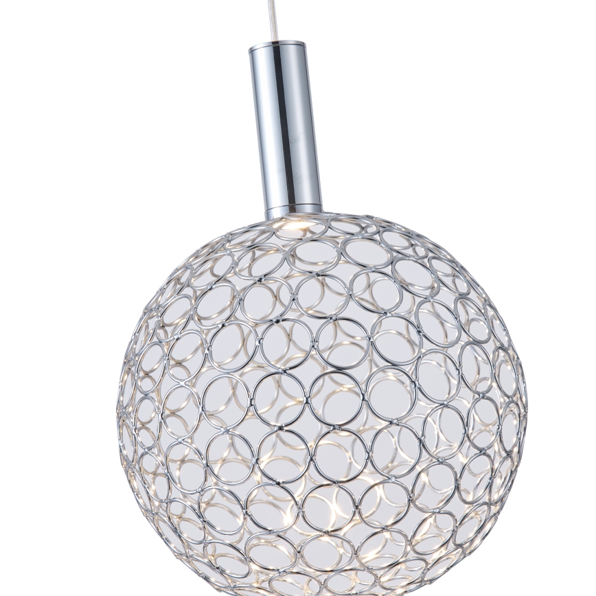 LED Pakabinamas sietynas PERFORATO LED/6,3W/230V 3000K blizgus chromas diametras 20 cm