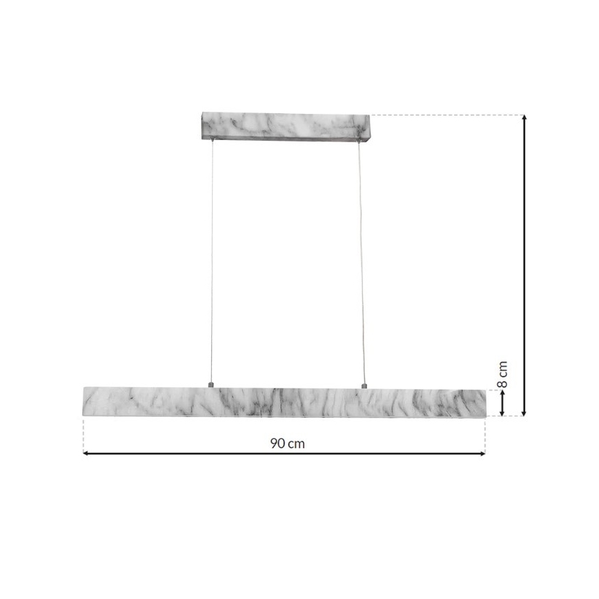 LED Pakabinamas sietynas PIERCE LED/18W/230V  baltas/pilkas