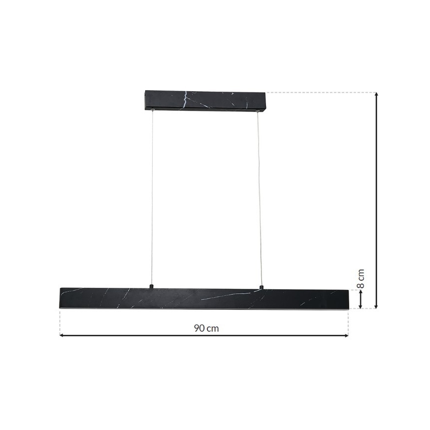 LED Pakabinamas sietynas PIERCE LED/18W/230V juodas