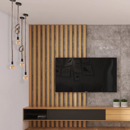 LED Pakabinamas sietynas ROPE 1xE27/8W/230V
