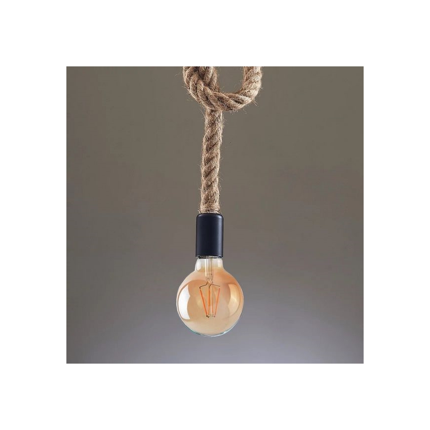 LED Pakabinamas sietynas ROPE 1xE27/8W/230V