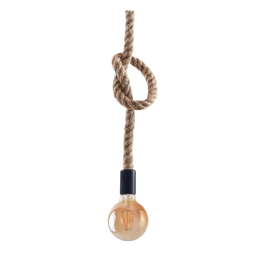 LED Pakabinamas sietynas ROPE 1xE27/8W/230V