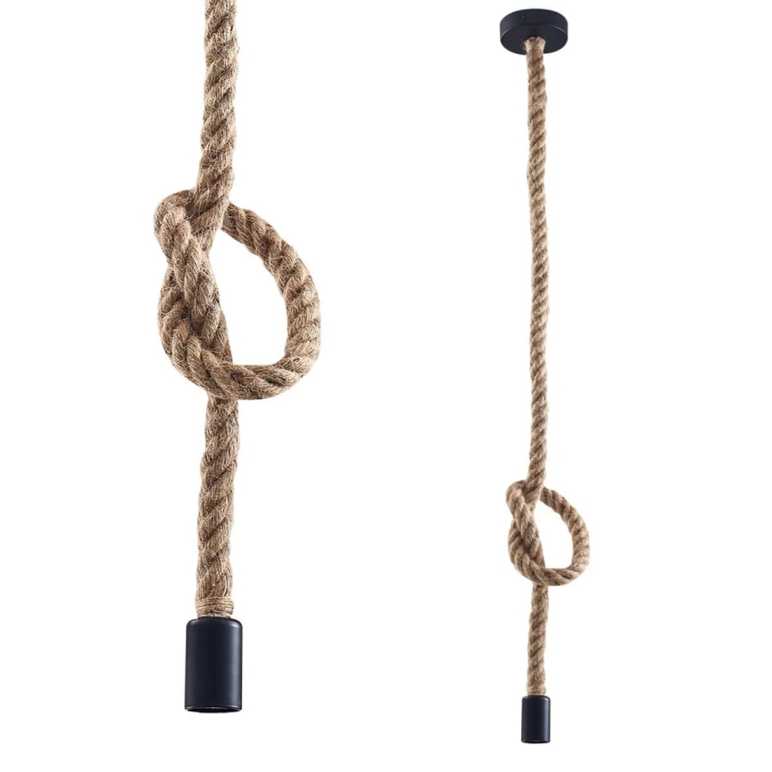 LED Pakabinamas sietynas ROPE 1xE27/8W/230V